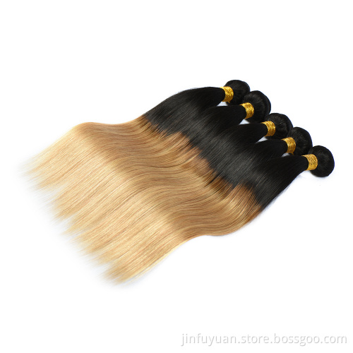 Human Hair 1B/27 Weave Bundle, Virgin Hair Wholesale,High Quality Double weft Hair Bundle